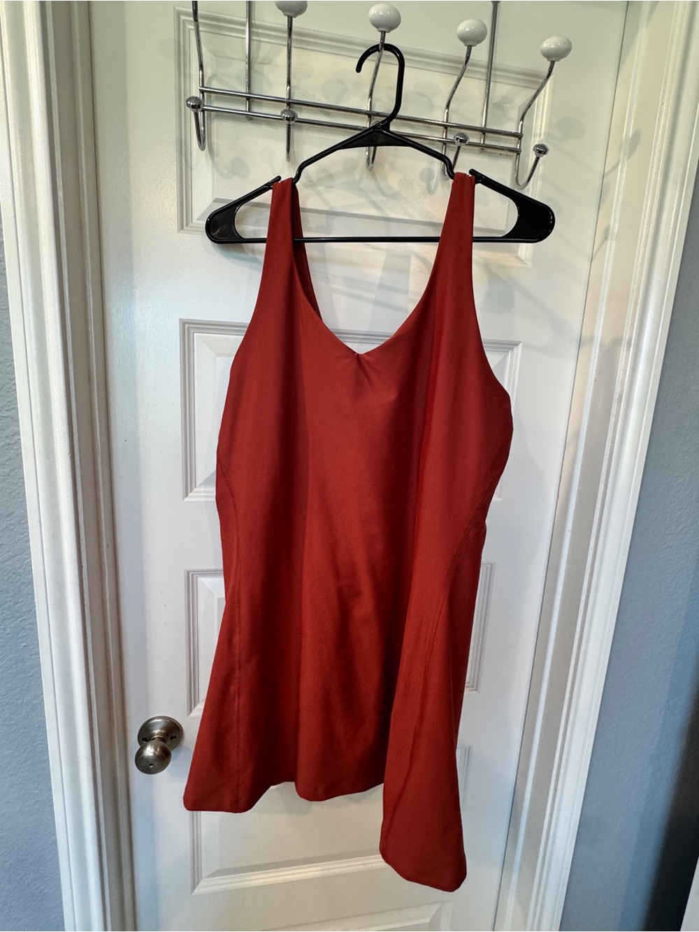 Old Navy Womens Rust Activewear Dress w/ built in Bra & Shorts